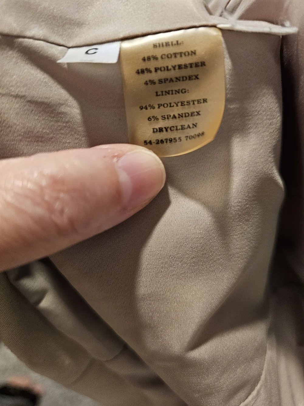 Ann Taylor Beige Women's Military-Style Blazer - Picture 9 of 9